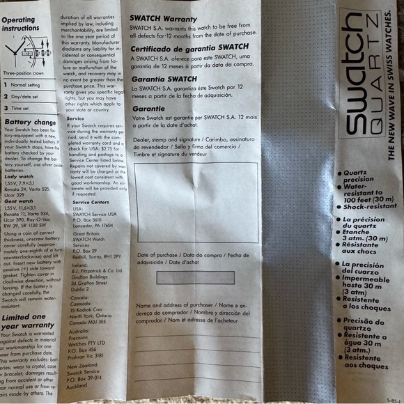 Original 80’s SWATCH WATCH~ RARE~~ Jelly Fish - Picture 3 of 6